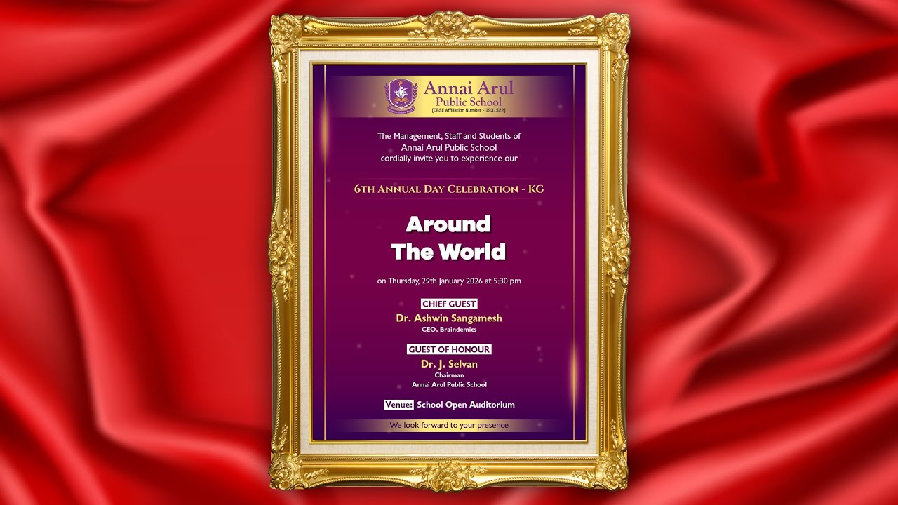 AAPS 6th Annual Day Celeration - KG Around The World 29th January 2026