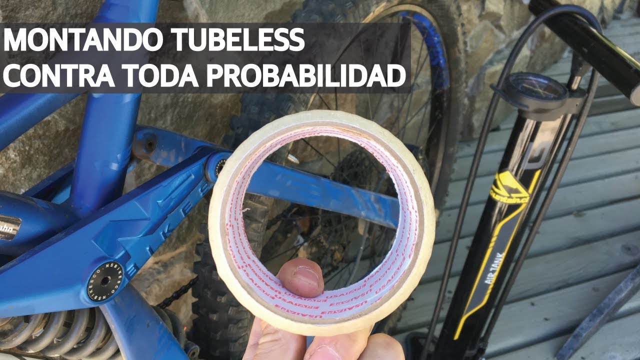 Truco para Reparar los Tubeless de tu Bicicleta Cómo y Dónde Sea Montando el Tubular con Cinta!