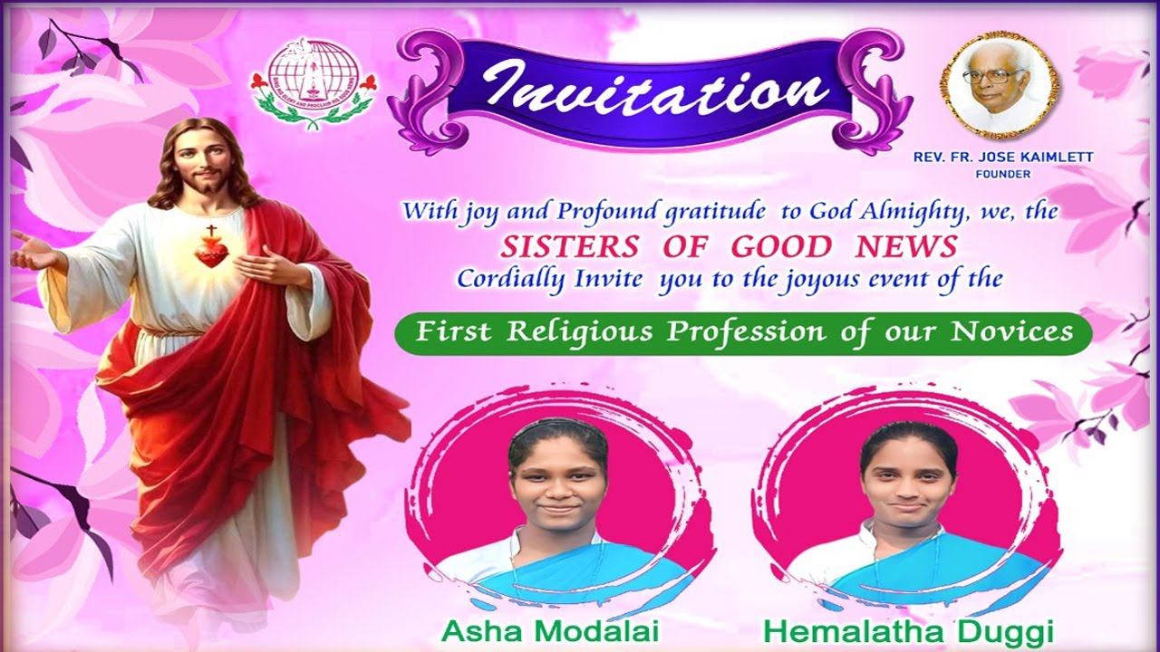 🔴LIVE || SISTERS OF GOOD NEWS FIRST RELIGIOUS PROFESSION || TANGELLAMUDI || 28-06-2025