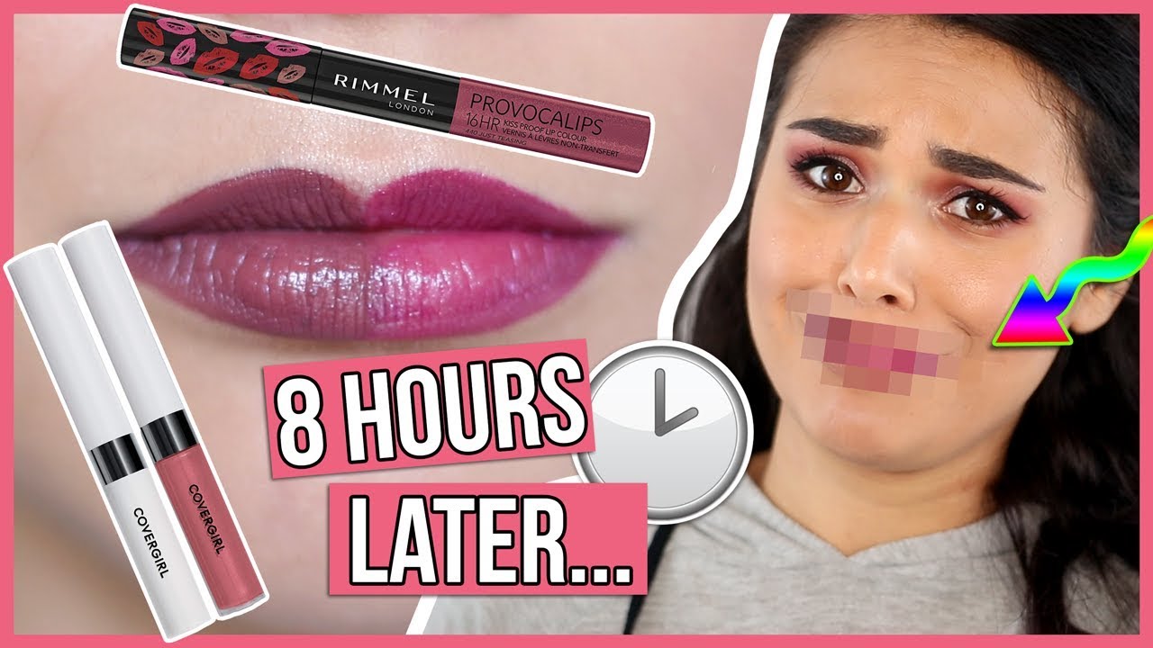 Testing Long Lasting Drugstore Liquid Lipsticks: Rimmel vs Covergirl