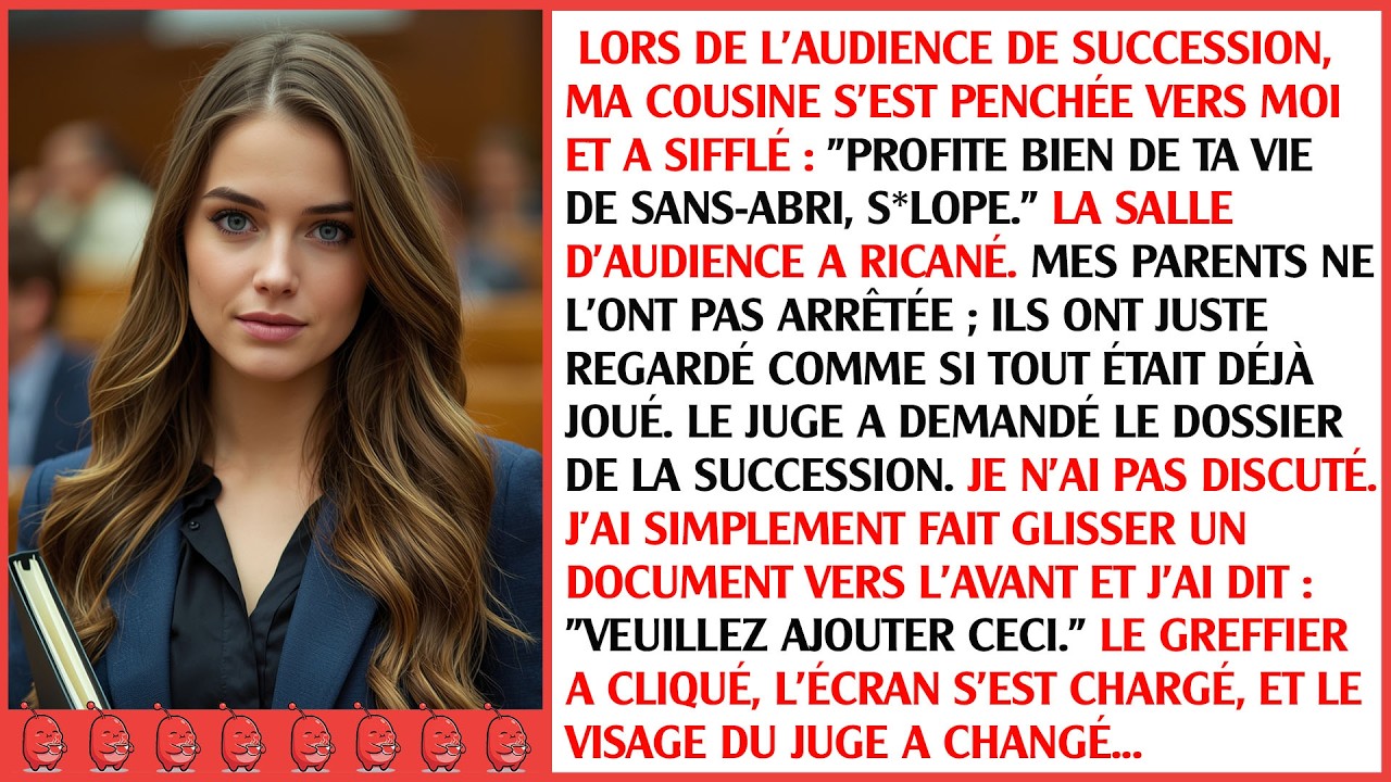 Au tribunal, ma cousine a hurlé : 