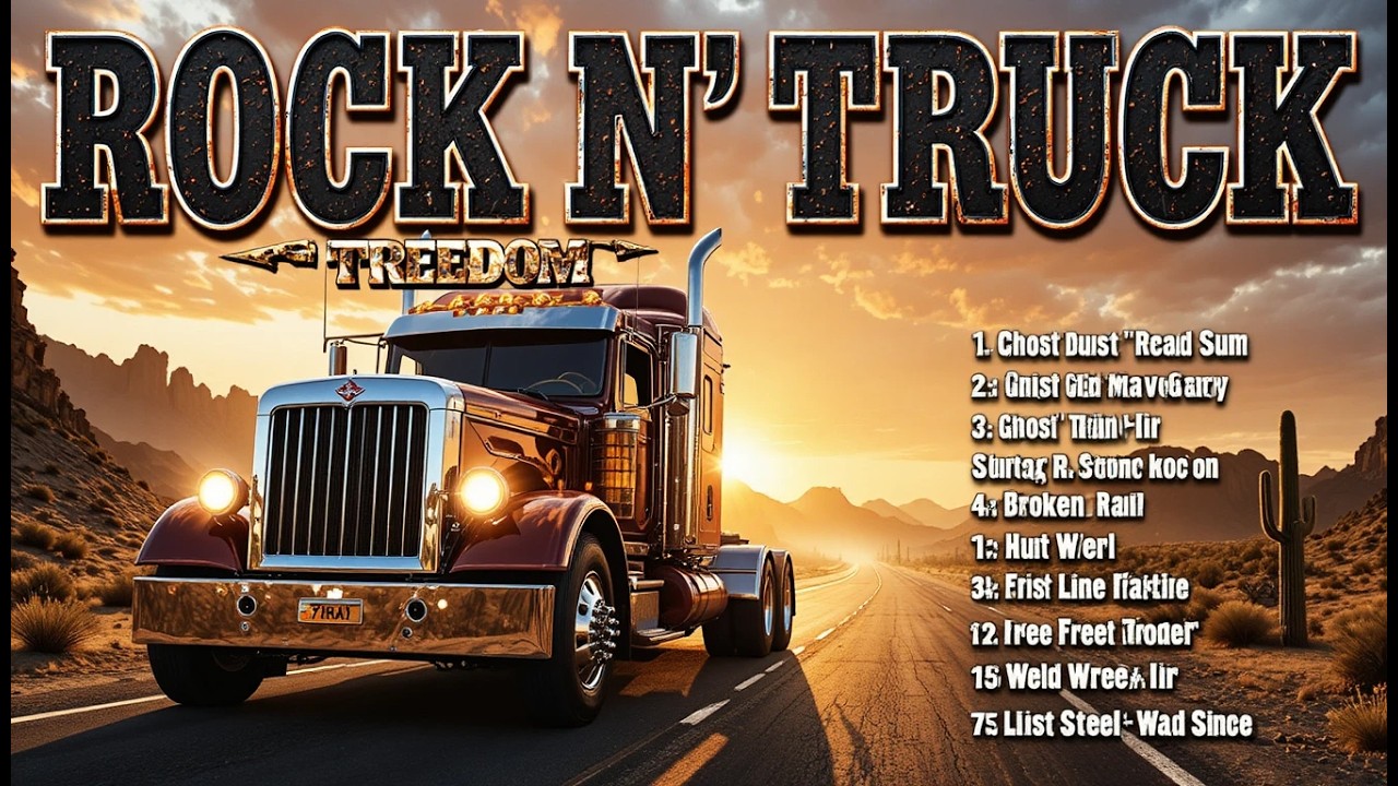 Rock Country Highway Sunset Power Drive | Country Rock Mix for Truckers Life