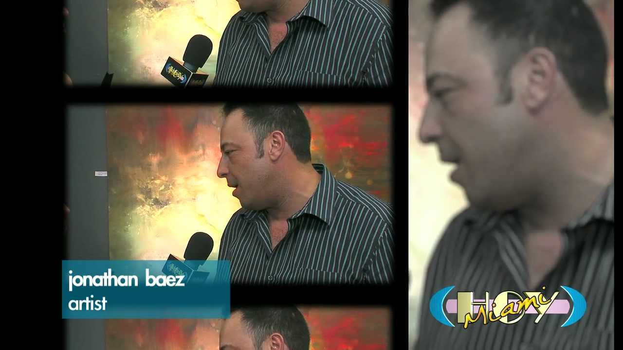 Artis Jonathan Baez for entertainment TV show Miami Hoy