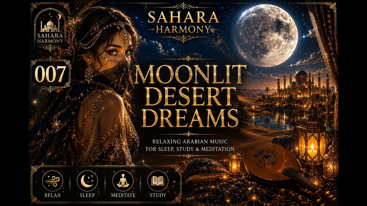 Moonlit Desert Dreams - Relaxing Arabian Oud Music for Sleep & Meditation (2 Hours)