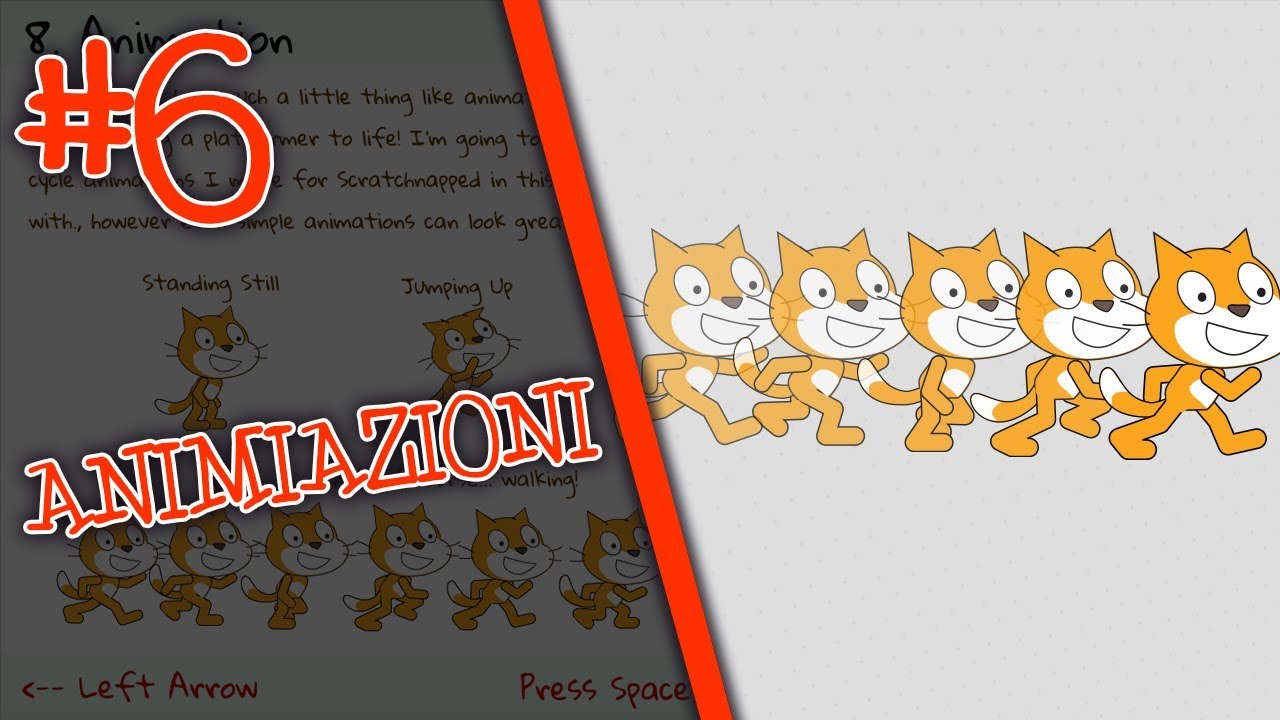 Animiamo i movimenti del personaggio - Facciamo un platform con Scratch #6