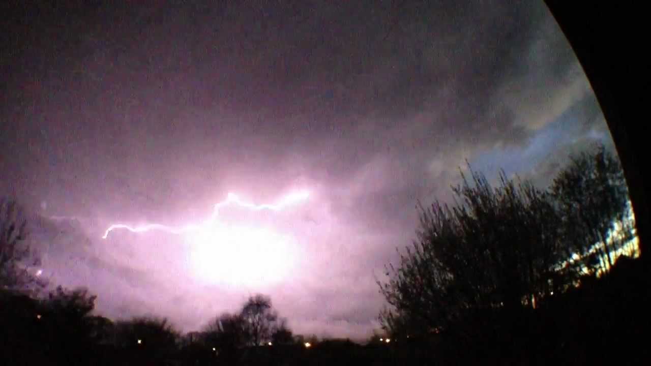 Lightning & Hail Storm, Christchurch, 04 September 2012