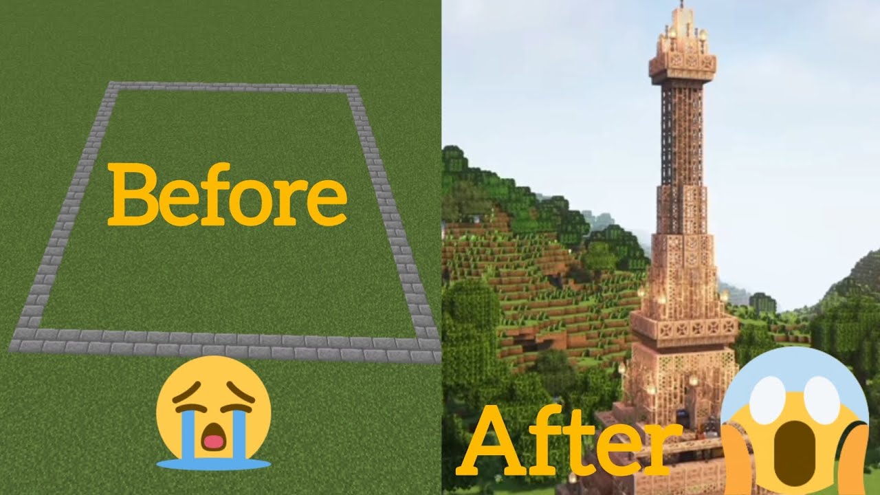Minecraft pocket edition building big Eiffel tower 🗼 😱🔥 full guide #shorts #video #minecraft #game