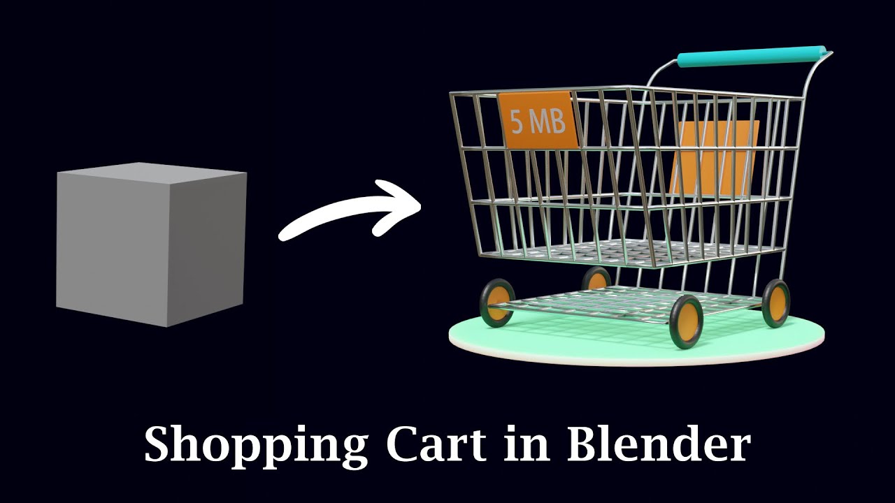 Создание корзины покупок в Blender | Поворот колёс с помощью драйверов | Простое пошаговое руково...