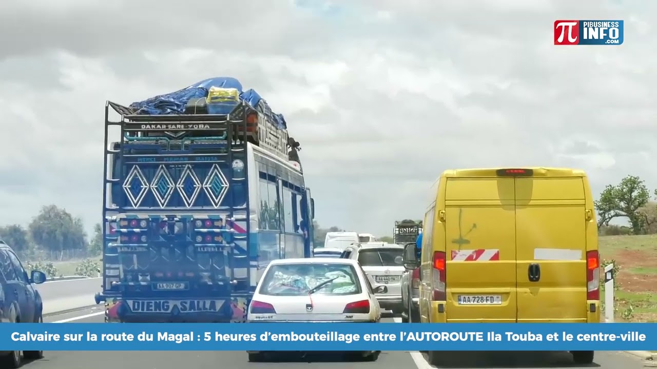 Calvaire sur la route du Magal: 5h d’embouteillage entre l’AUTOROUTE Ila Touba et le centre-ville