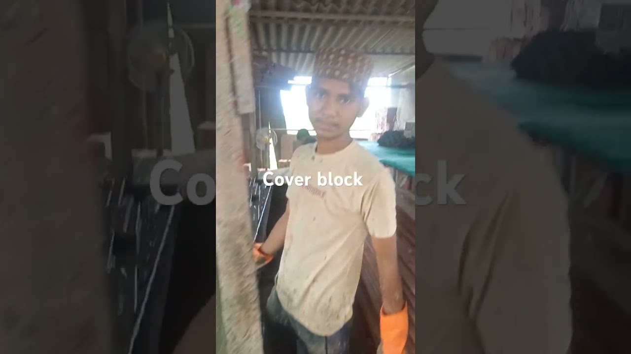 how to cover block making process and cover block size . cover block machine #khaprail #cover