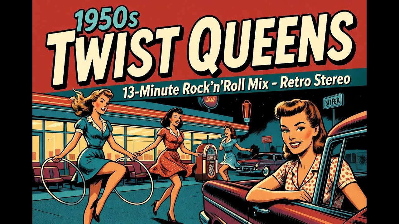 💥 1950s Twist Queens 💃🔥 13-Minute Rock’n’Roll Party Mix | Retro Stereo