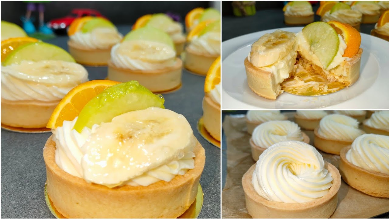 تارت الفواكه بطريقة مبسطة..بكريمة خفيفة على المعدة..ناجحة من أول مرة حتى للمبتدئات👌|Tarte au fruit
