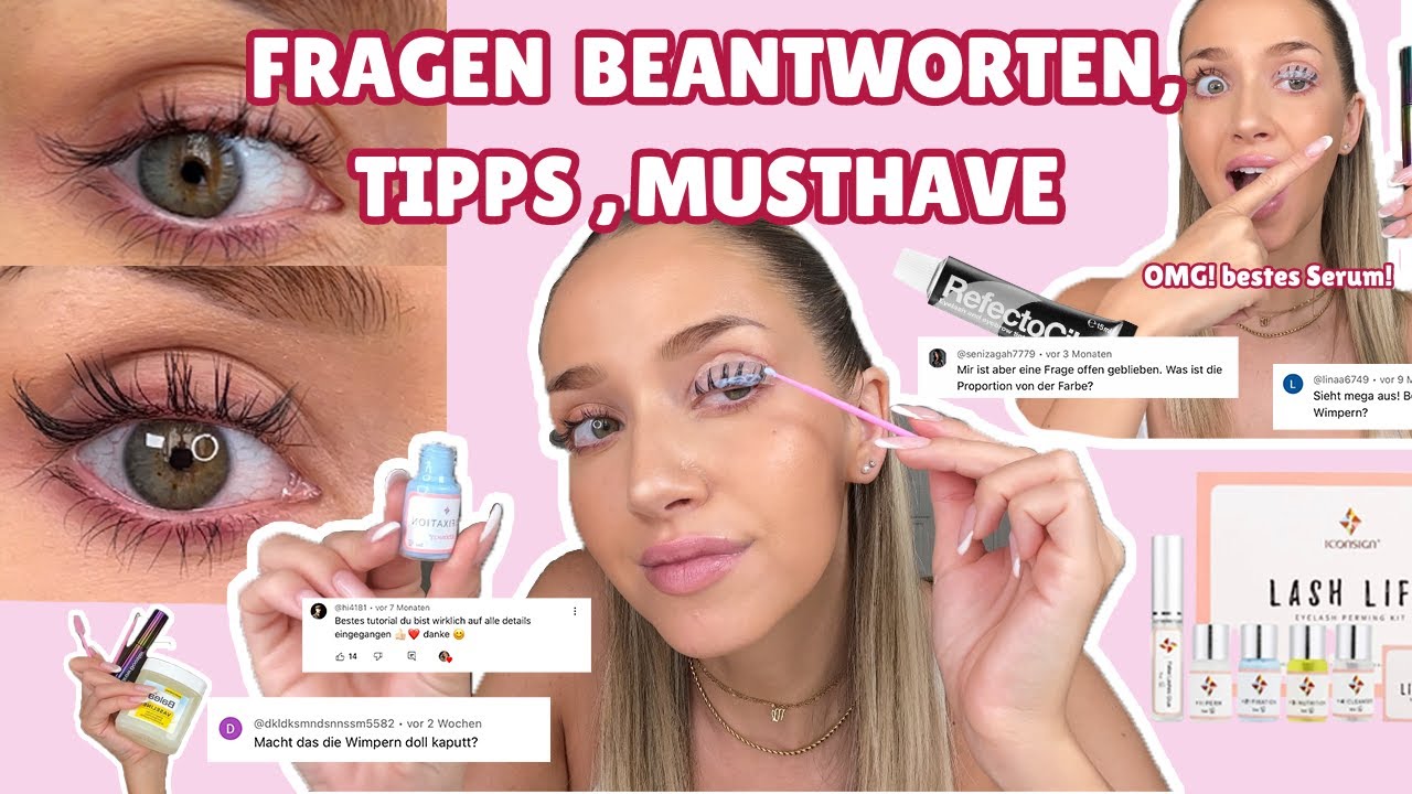 DIY WIMPERNLIFTING - Das MÜSST ihr wissen!😱 Richtig fixieren, färben, Tricks + BESTES SERUM! 🪄