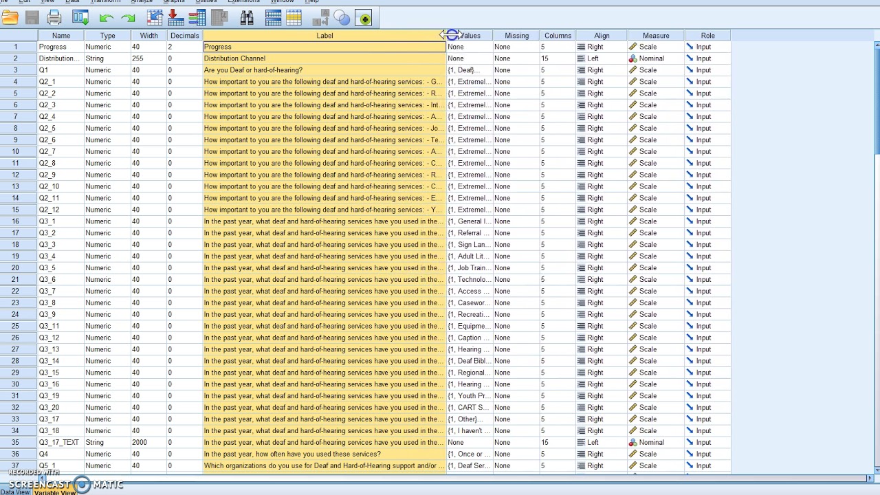 SPSS Tutorial: Recoding into the Same Variables