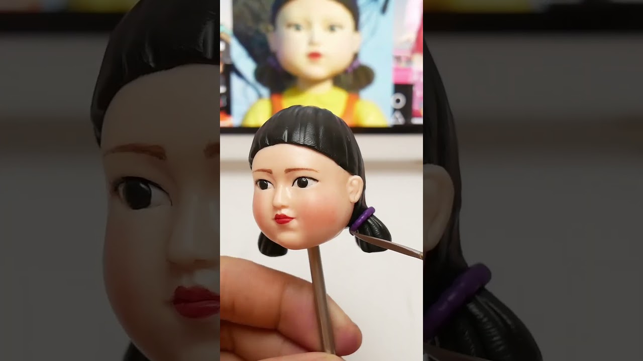 😱Young-Hee Doll and Thanos | Squid Game 3  【Clay producer Leo】 #squidgame3 #clayart #doll