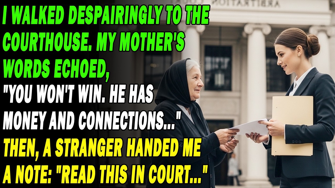 I Faced My Husband In Court For A Property Division Hearing But A Stranger Handed Me A Secret Note🤫