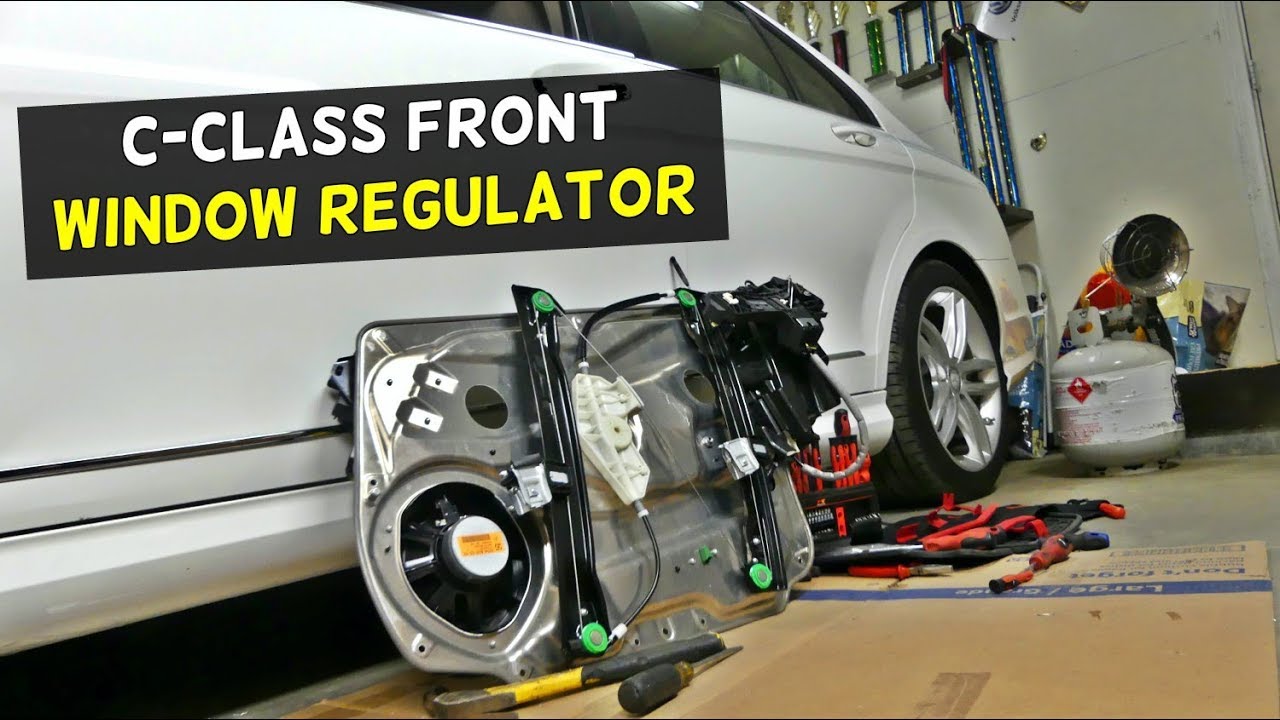 MERCEDES W204 FRONT WINDOW REGULATOR REPLACEMENT REMOVAL C200 C220 C250 C300 C350