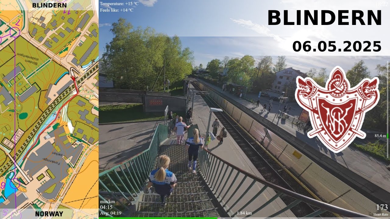 Headcam Orienteering: Blindern, Oslo, Norway. Oslo City Cup - 4.
