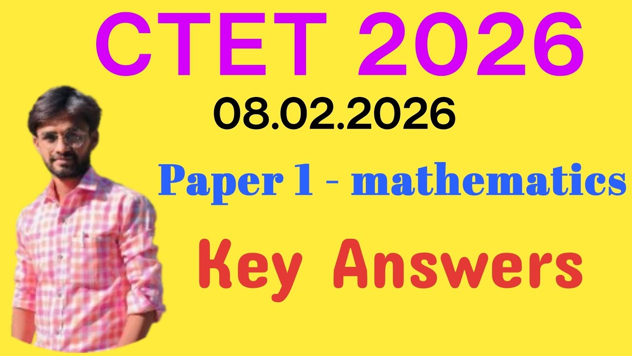 CTET maths key answers | 8.2.2026 | @mukhannaj4176 | MS Jalihal |