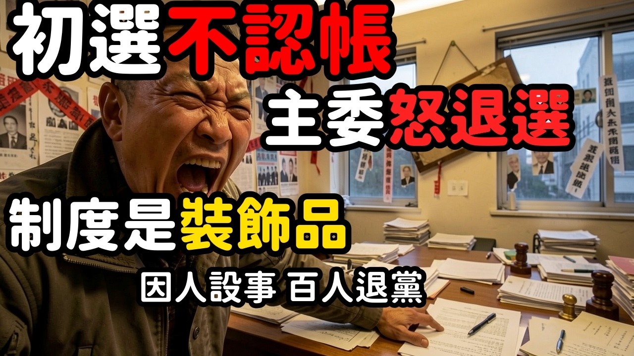 民眾黨初選走完不認帳；龜山主委怒退選痛批因人設事制度是裝飾品 | 馬一峰
