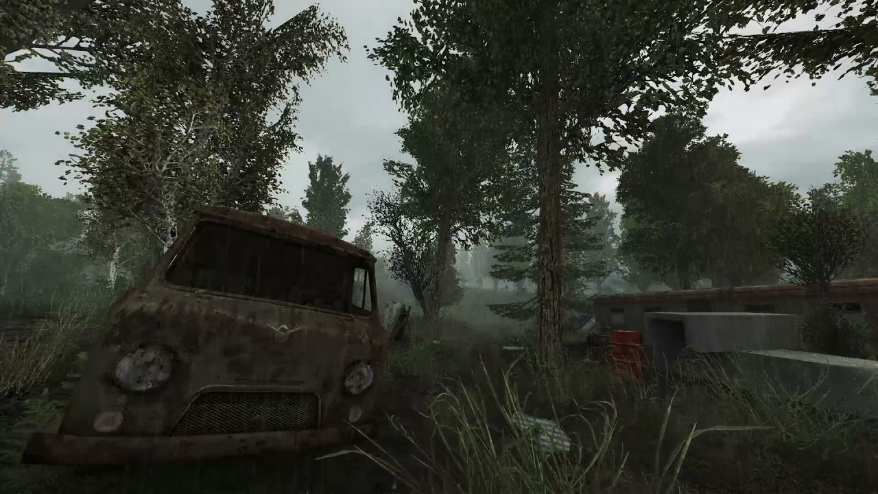 Rainy Day In The Zone | Ambient sounds of the chernobyl exclusion zone | S.T.A.L.K.E.R Anomaly #rain