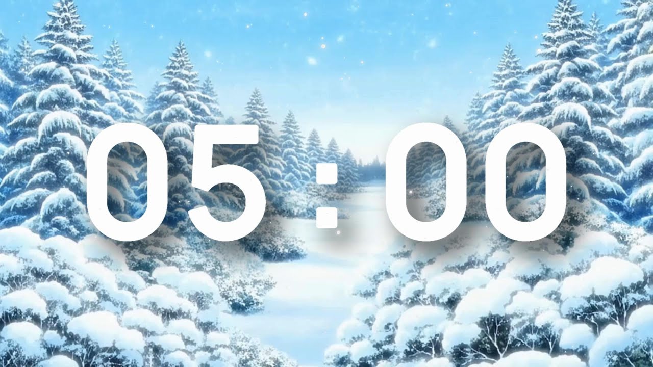 Winter Classroom Timer | 5-Minute Calming Music for Focus & Study