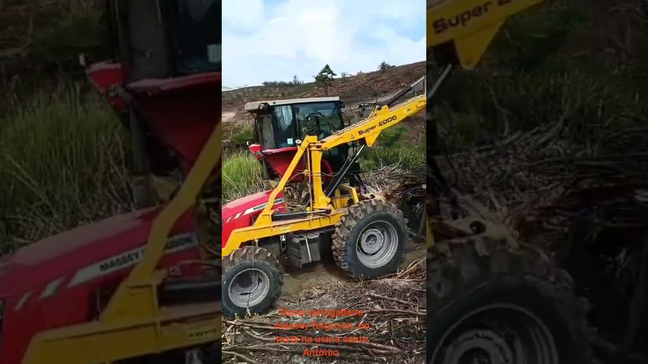 Testei a nava carregadeira carregadeira de cana massey ferguson na usina Santo Antônio  gostei muito