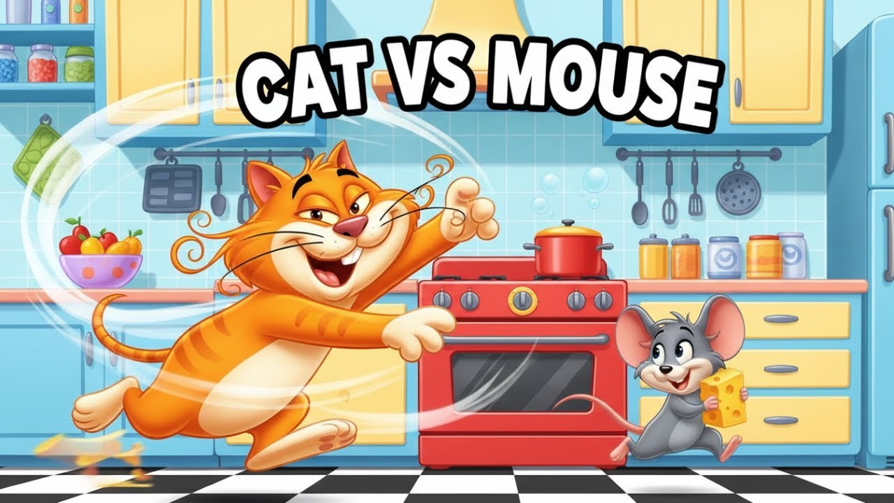 “Funny Cat & Mouse Cartoon 🐱🐭 | Classic Chase Comedy | Kids Animation Story”