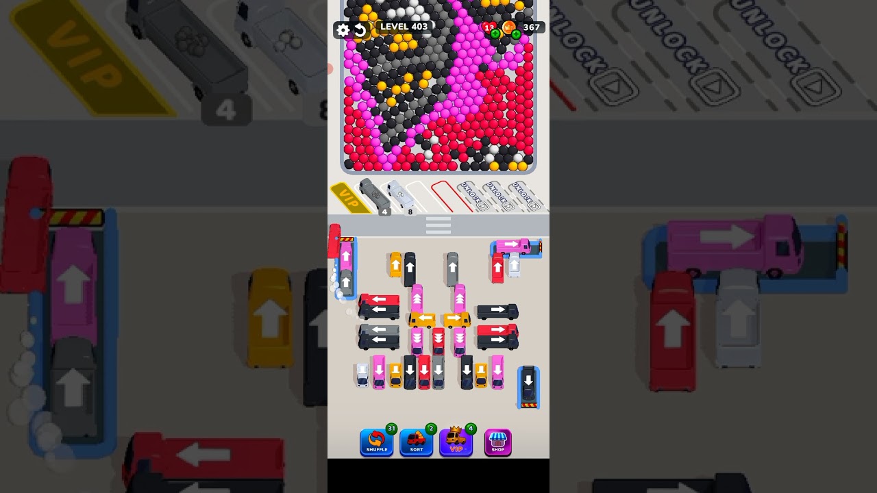 Bubble Bus 🚌: Parking Jam Puzzle Game level 403
