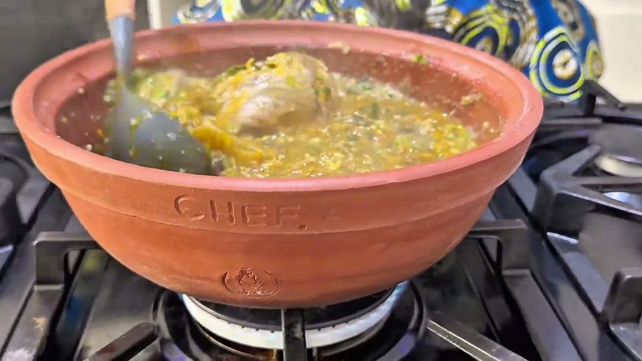OKRO SOUP RECIPE | HOW TO COOK NIGERIAN OKRO SOUP IN A CLAY POT