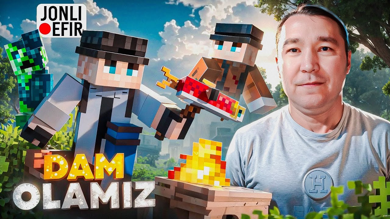 🌳 DAM OLAMIZ - MINECRAFT (JONLI EFIR). Obunachilar bilan
