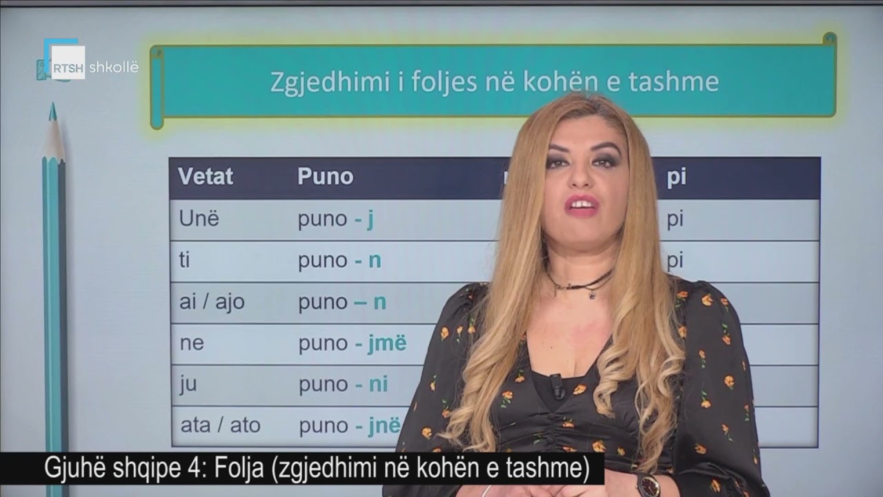 Gjuhë shqipe 4 - Folja (zgjedhimi në kohën e tashme)