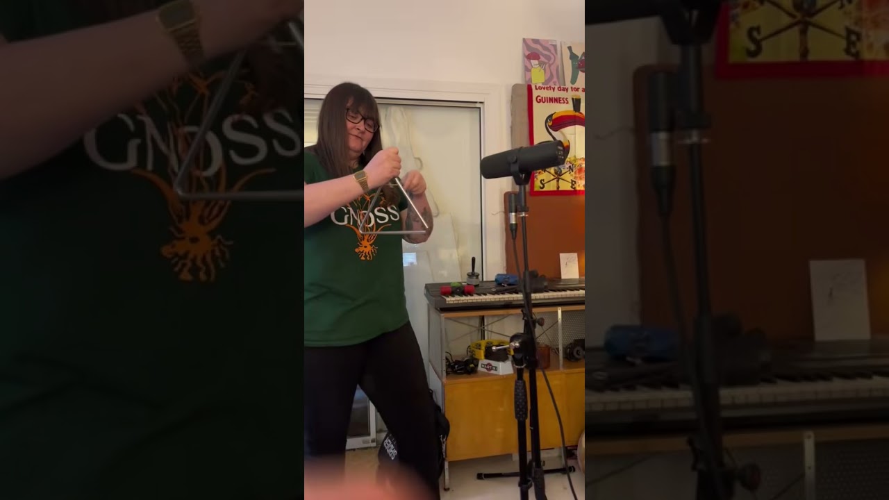 When you put a metal drummer in an indie folk band. Poor Sophie #drummer #studio #recordingstudio