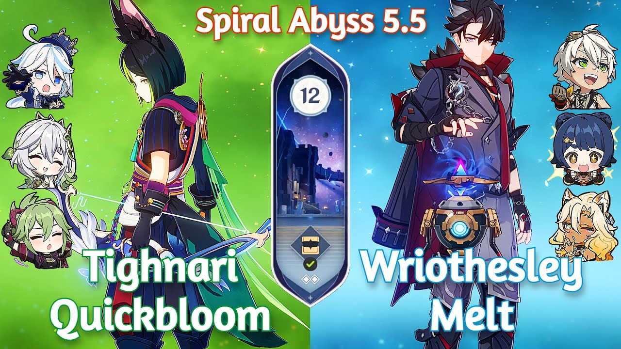 C1 WRIOTHESLEY MELT x C0 TIGHNARI QUICKBLOOM - New Spiral Abyss 5.5 Floor 12 Genshin Impact