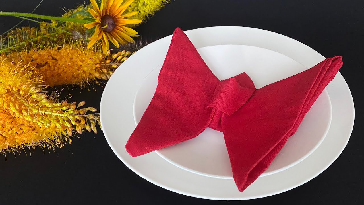 Napkin Folding: Butterfly