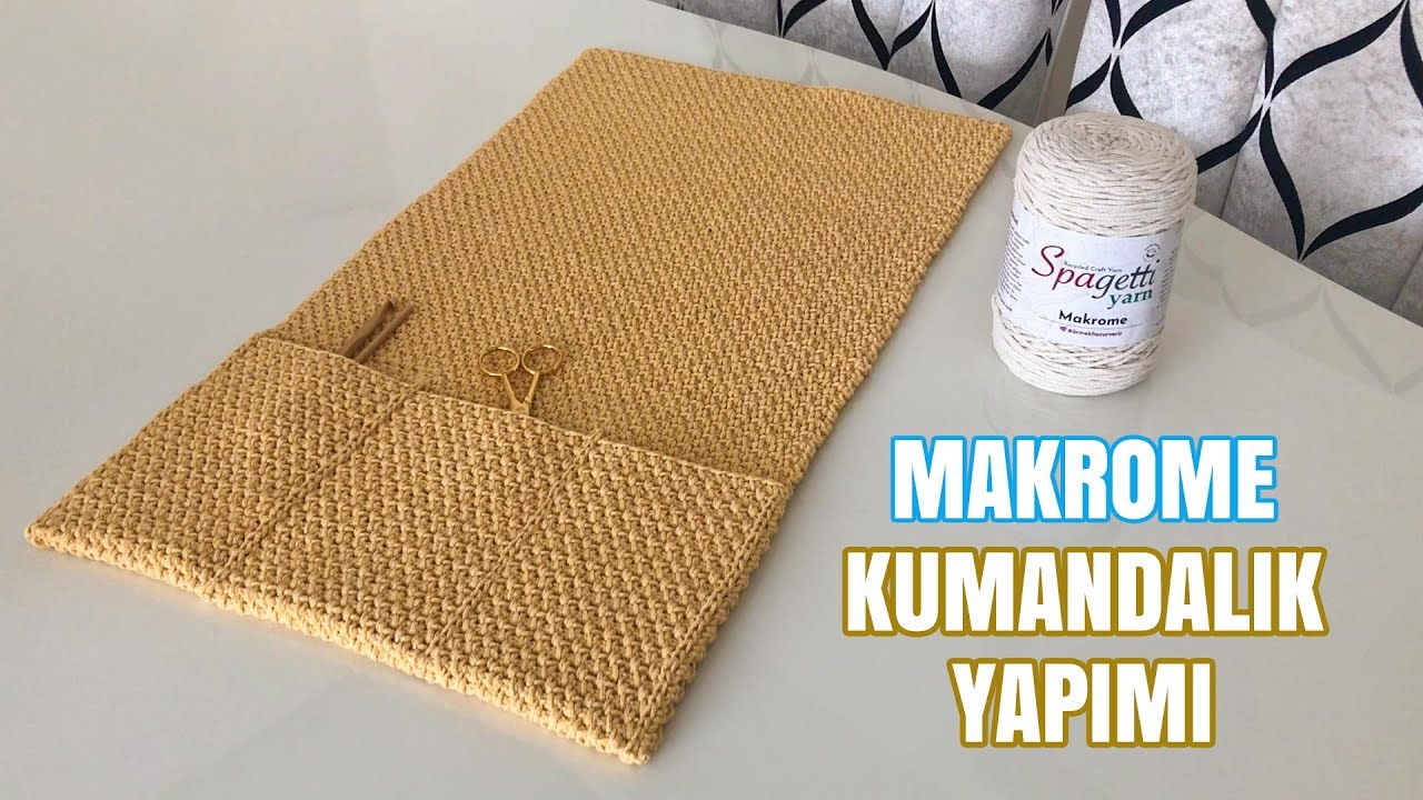 Makrome Örgü Kumandalık Yapımı - Spagetti Yarn