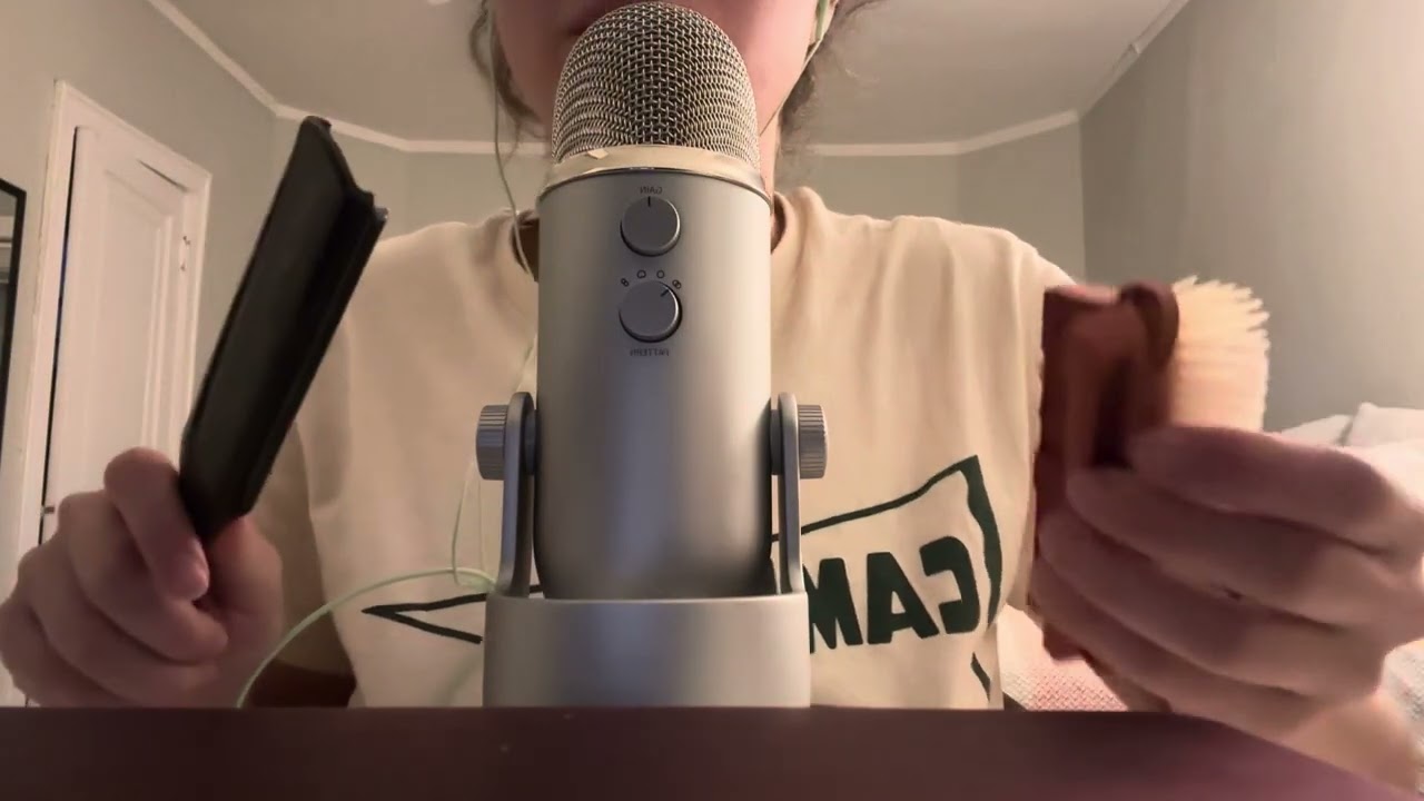 curly brush asmr