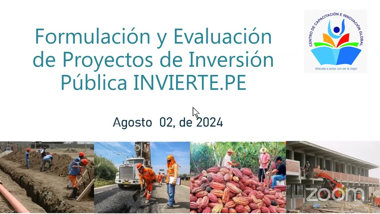 𝐂𝐔𝐑𝐒𝐎: FORMULACIÓN Y EVALUACIÓN DE PROYECTOS DE INVERSIÓN INVIERTE. PE