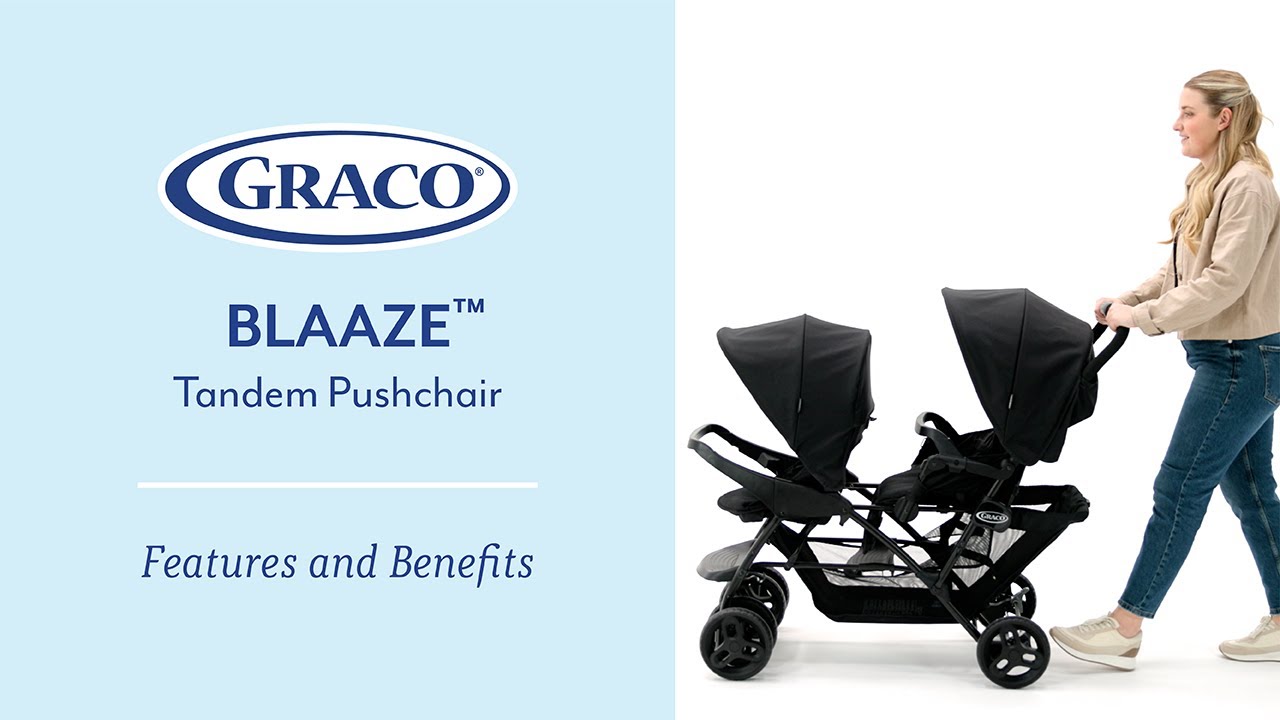 Double the adventure with Graco Blaaze tandem pushchair! 💙