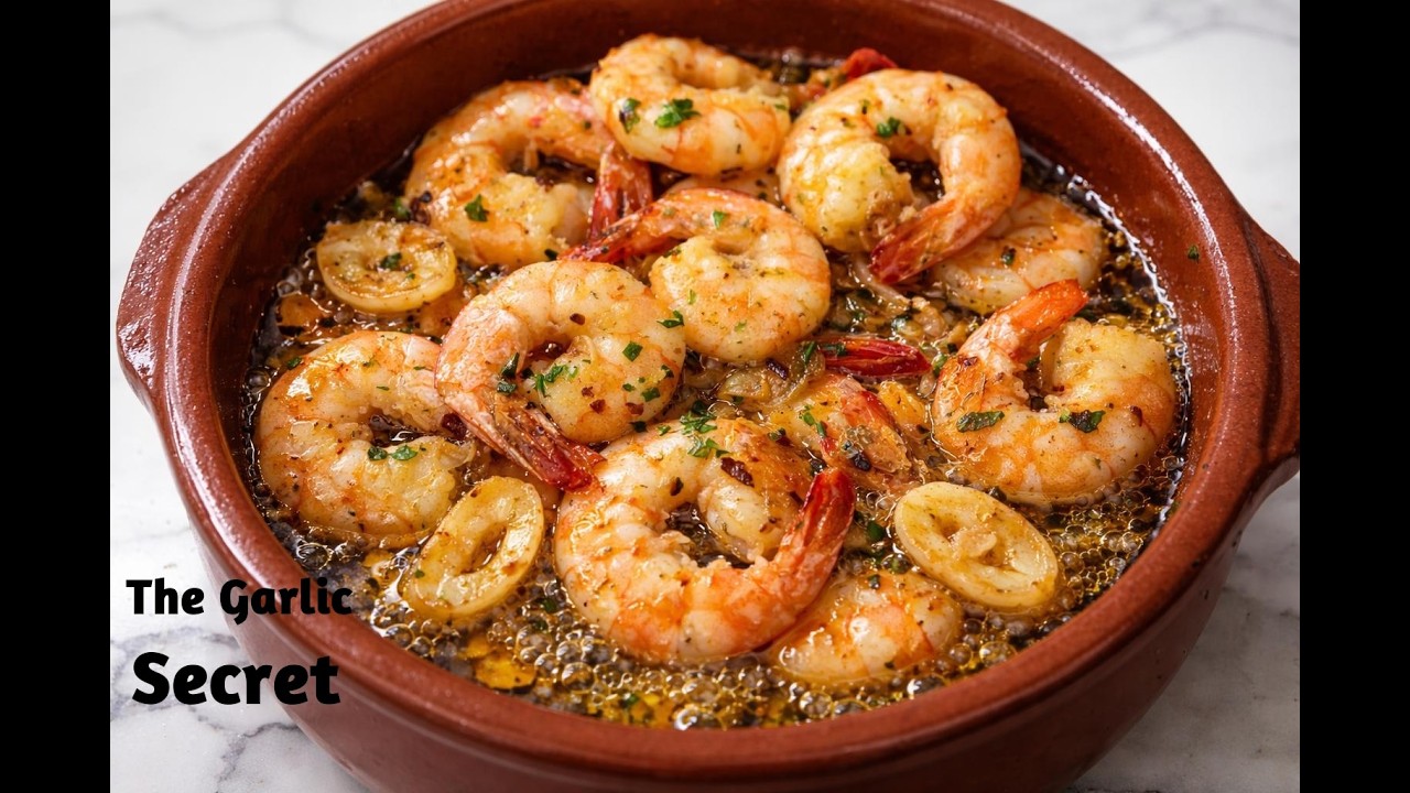 Authentic Gambas al Ajillo | Spanish Garlic Shrimp with Slow-Cooked Garlic