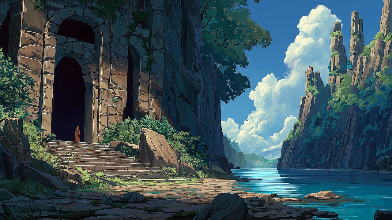 Ancient Stone Gateway – Peaceful Medieval Fantasy Music for Meditation & Focus 🌙🏰