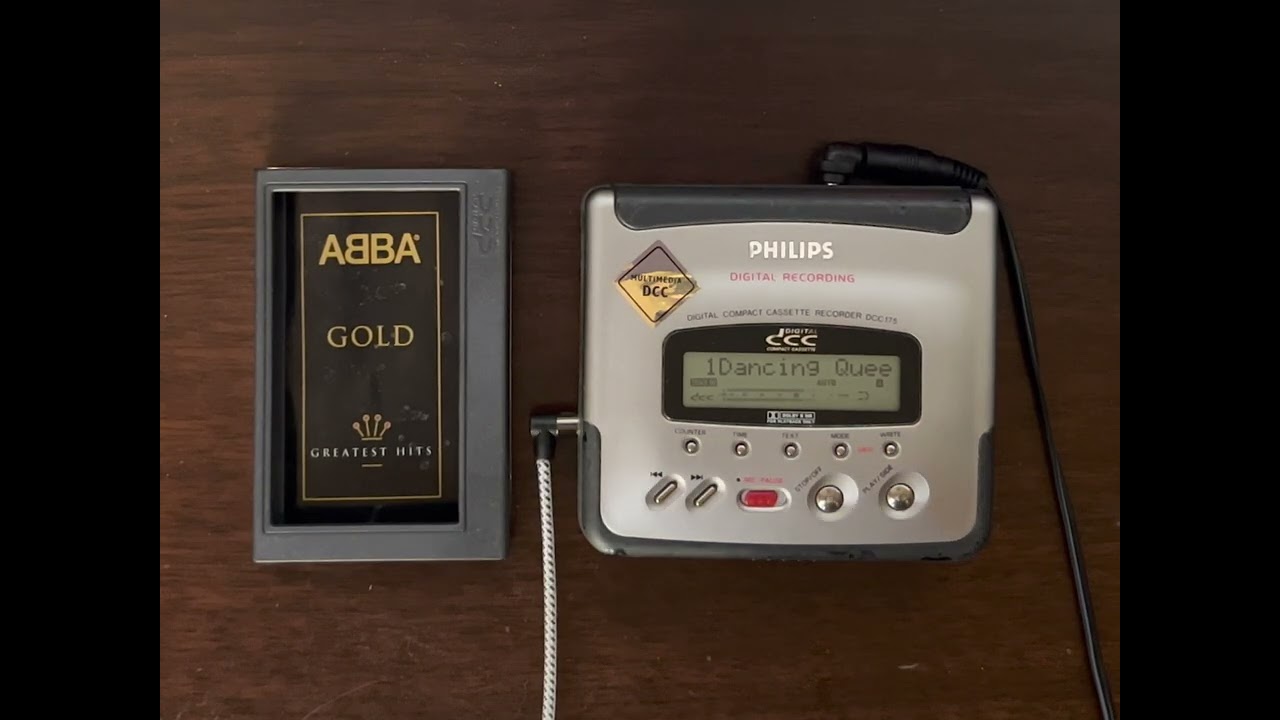 Philips DCC175 Digital Compact Cassette Recorder playing ABBA DCC cassette