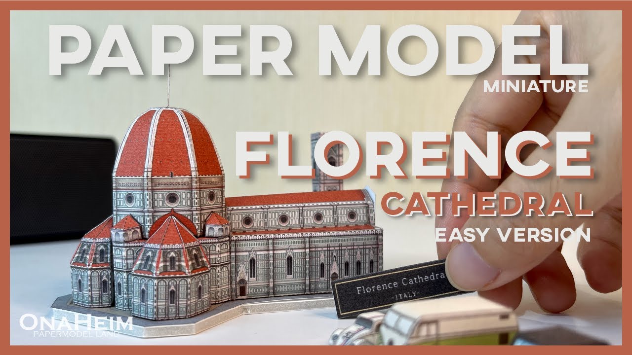 [EASY] miniature FLORENCE Cathedral, Italy Paper craft / #papermodel  #architecture