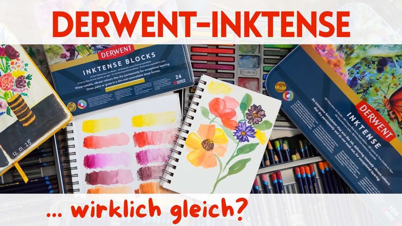 Derwent Inktense Blocks und Stifte - sind sie wirklich gleich? Und meine klaren Favoriten!