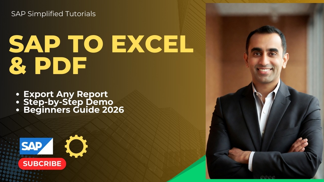 Export SAP Data to Excel & PDF Easily | Step-by-Step SAP Tutorial for Beginners
