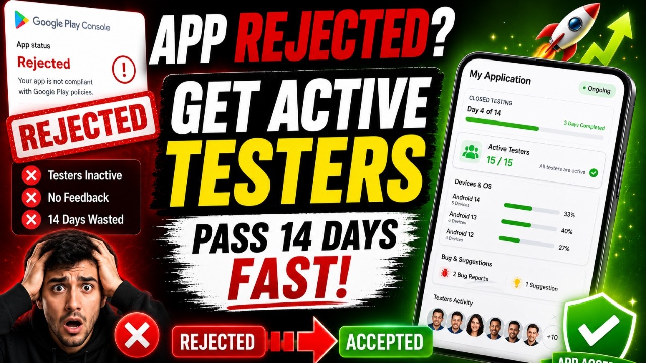 Google Play Closed Testing Made Easy | Get 12+ Active Testers | inTesters