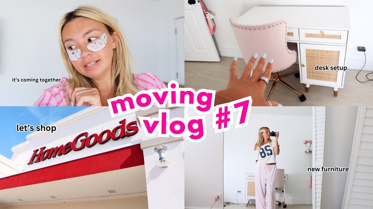 MOVING VLOG🏠 : new furniture, shop with me, + settling in
