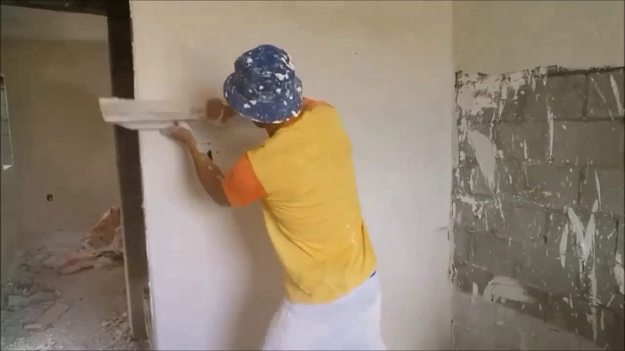 Video aula narrada como aplicar gesso liso