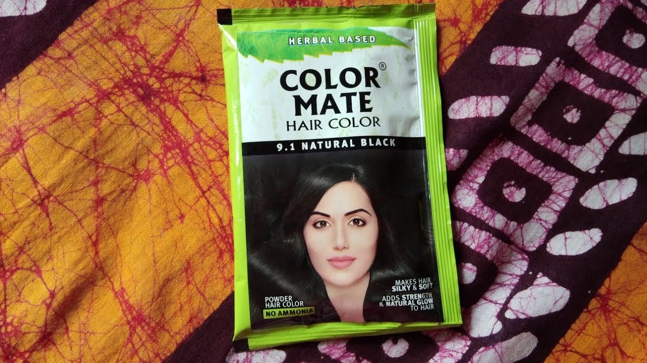 Colormate herbal based hair colour review and demo.