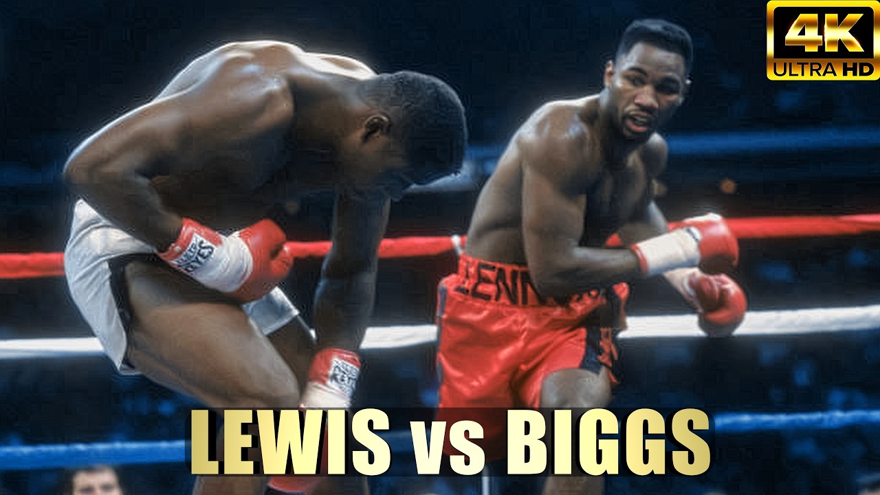 Lennox Lewis vs Tyrell Biggs | KNOCKOUT Boxing Fight | 4K Ultra HD